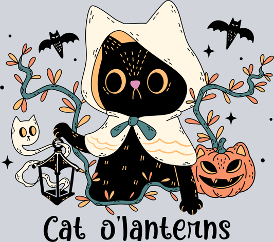 DTF Transfer Halloween - Cat o'lanterns