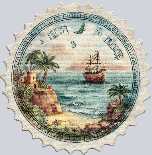 DTF Transfer High Seas - Postage Lonely Beach