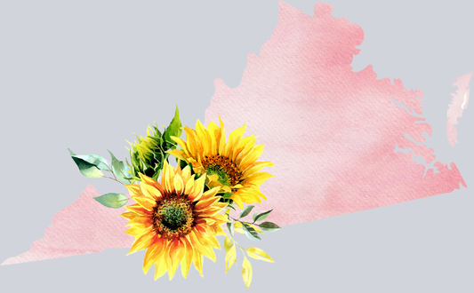 DTF Transfer Virginia - Sunflower Watercolor