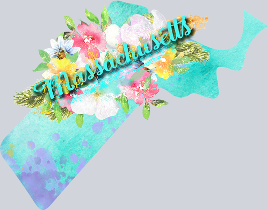 DTF Transfer Massachusetts - Watercolor Flowers