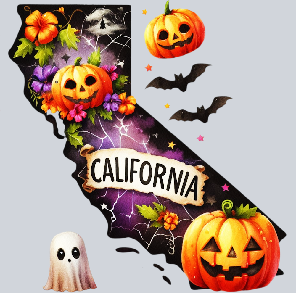 DTF Transfer Halloween States - California