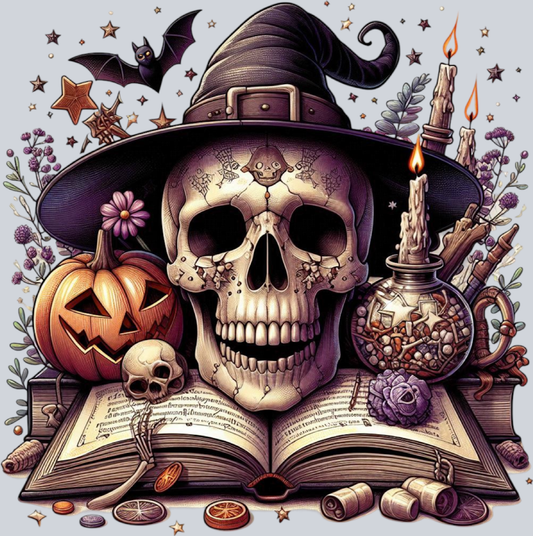 DTF Transfer Halloween - Wicked Skull