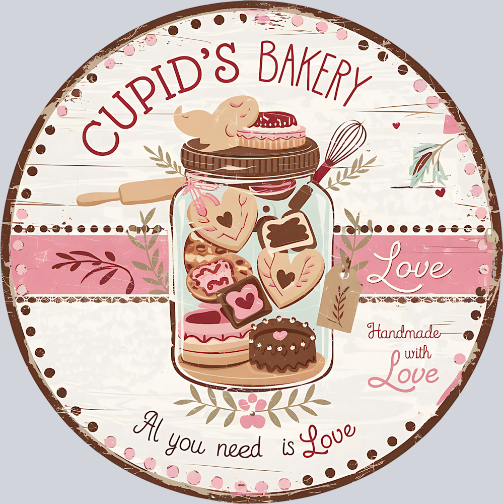 DTF Transfer Valentines - Cupid's Bakery All you need is Love