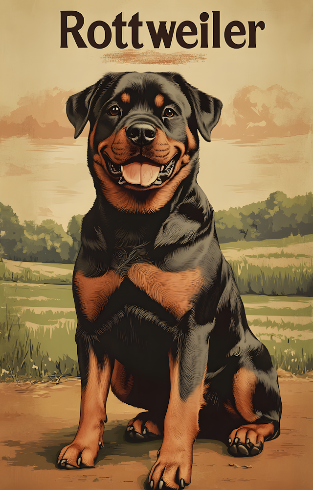 DTF Transfer Dogs - Rottweiler