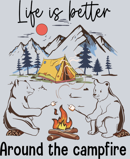 DTF Transfer Camping - Life is better Around the Campfire