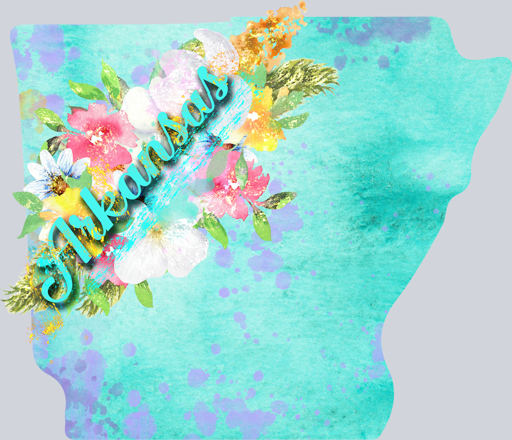 DTF Transfer Arkansas - Watercolor Flowers