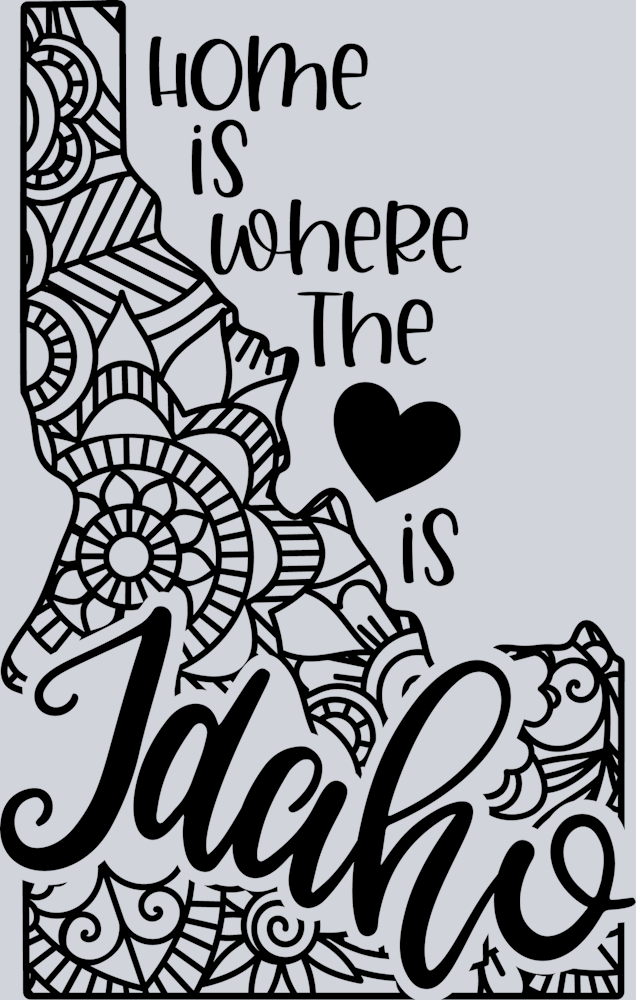 DTF Transfer Idaho - Home is where the Heart is