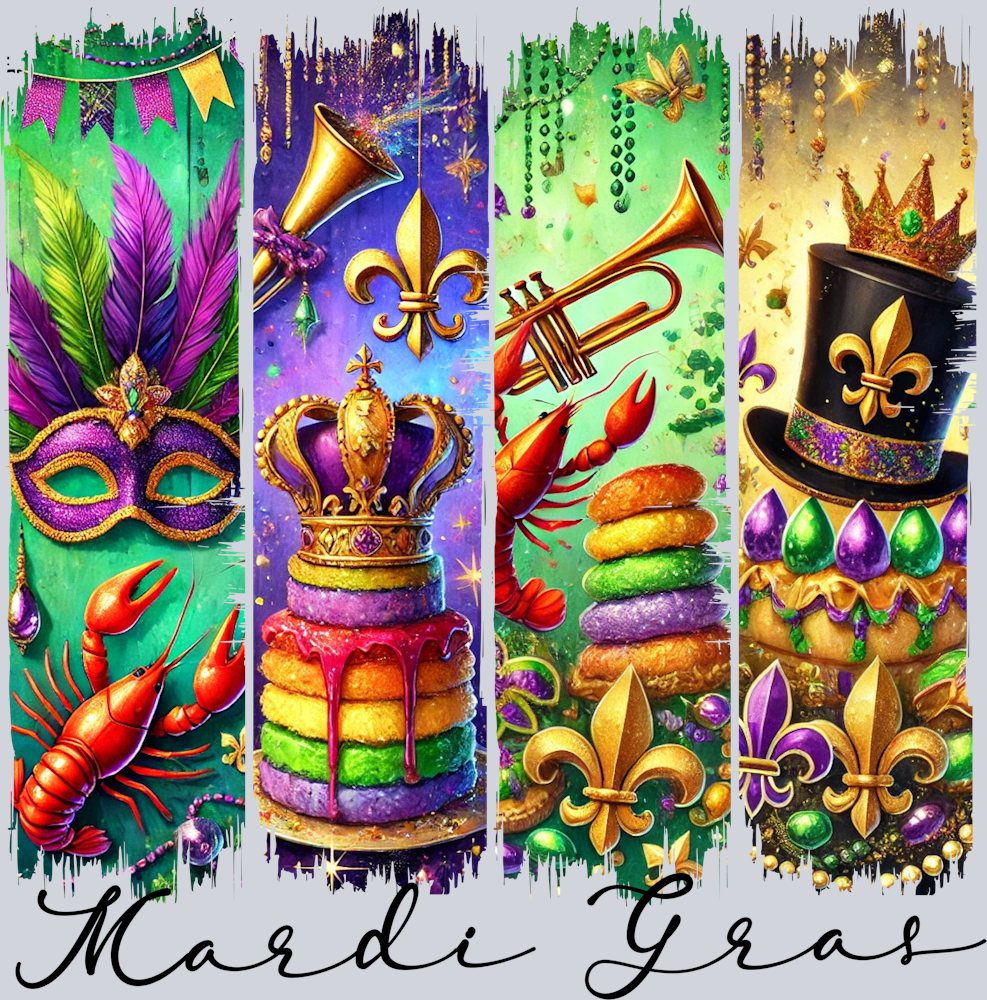 DTF Transfer Mardi Gras - Mardi Gras Panels 2