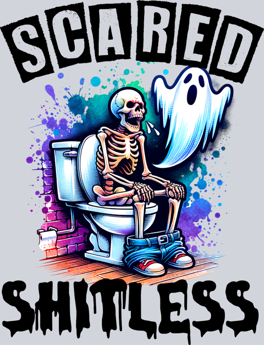 DTF Transfer Halloween - Scared Shitless