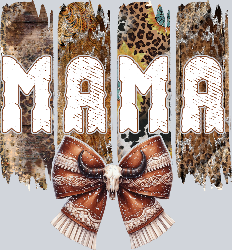 DTF Transfer Western - Mama Bow Leopard