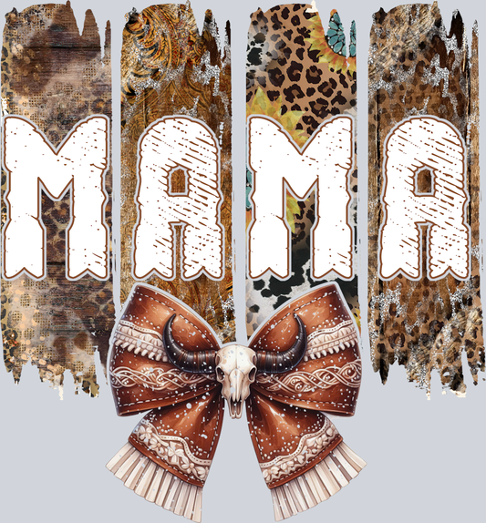 DTF Transfer Western - Mama Bow Leopard