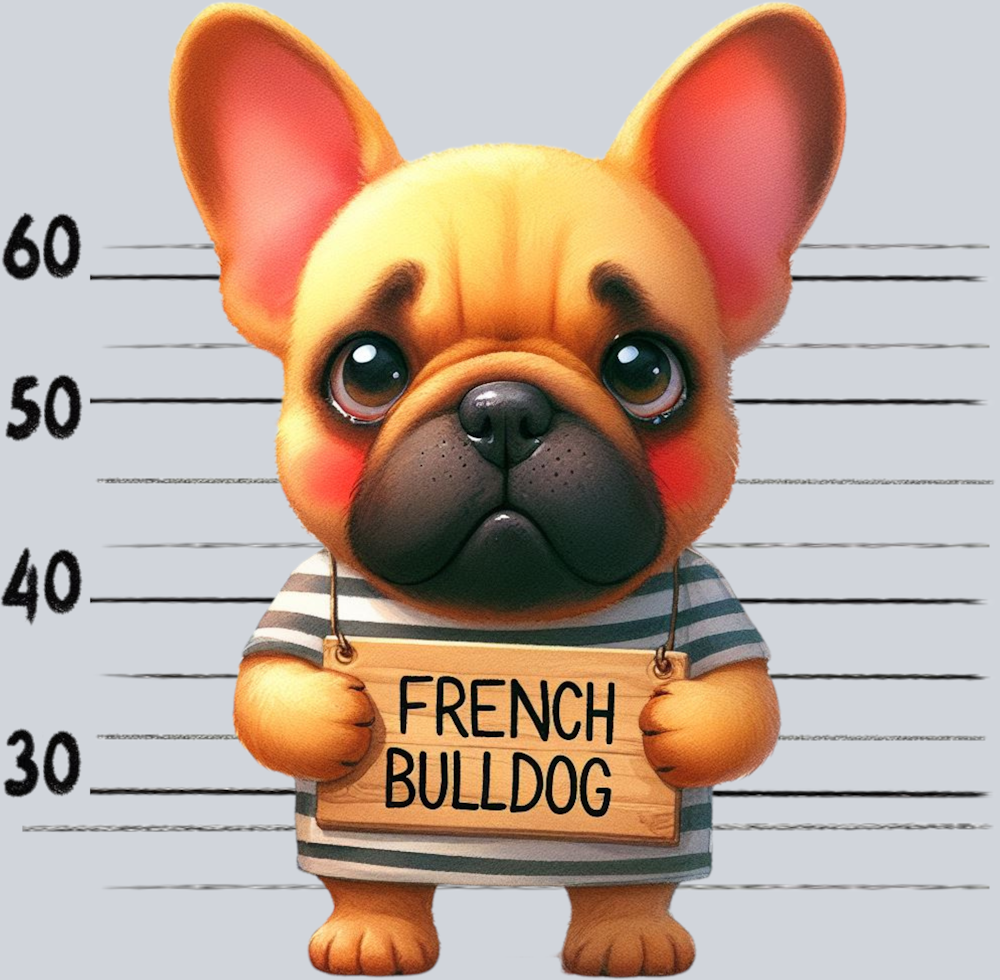 DTF Transfer Dogs Jail French Bulldog One Source Supply DTF Transfer Dogs Jail French Bulldog One Source Supply
