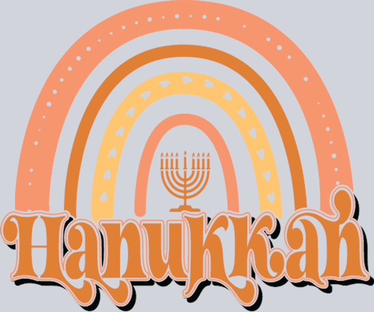 DTF Transfer Hanukkah - Hanukkah Rainbow