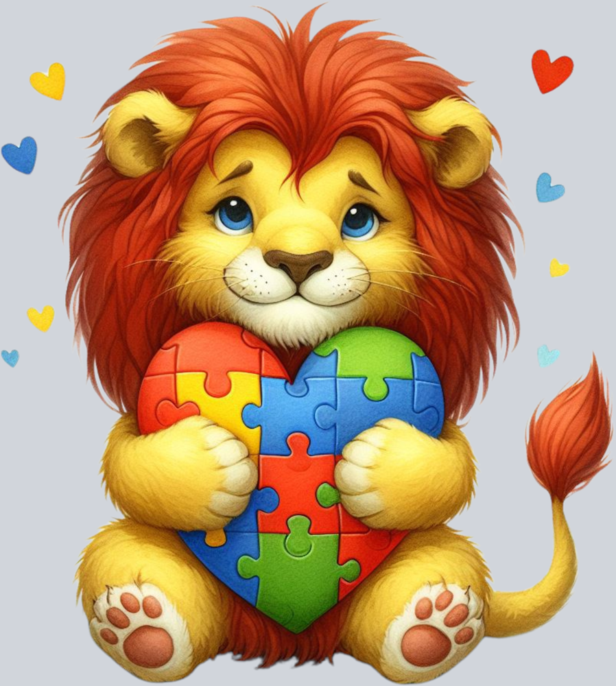 DTF Transfer Autism - Autism Lion