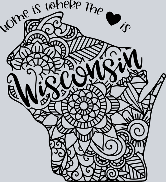 DTF Transfer Wisconsin - Home is where the Heart is