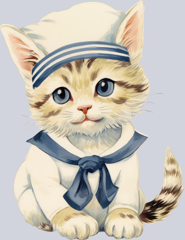 DTF Transfer High Seas - Sailor Cat
