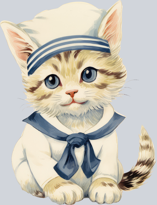 DTF Transfer High Seas - Sailor Cat