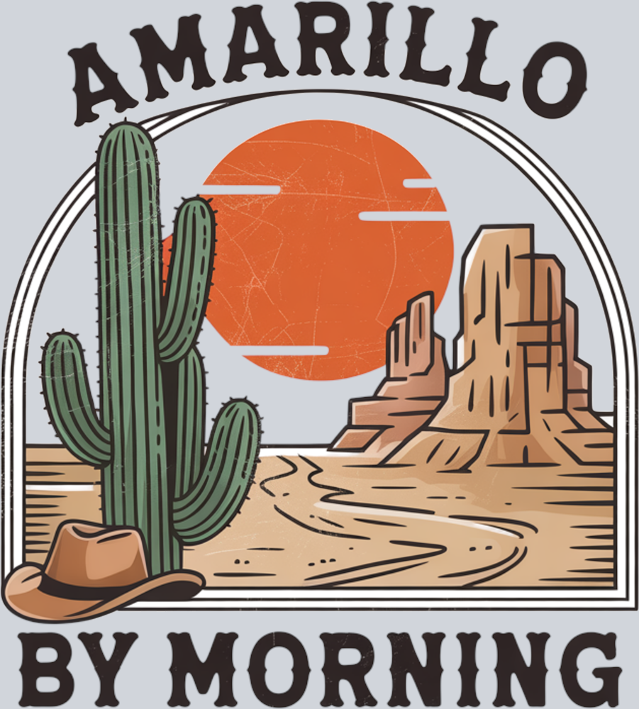 DTF Transfer Western - Amarillo by Morning