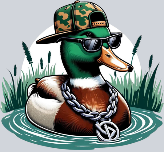 DTF Transfer Hunting - Bling Duck