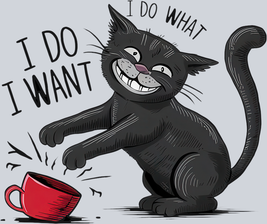 DTF Transfer Cats - I Do I Want I Do What