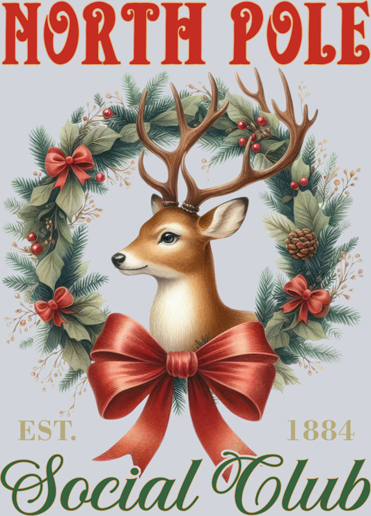 DTF Transfer Christmas - North Pole Social Club