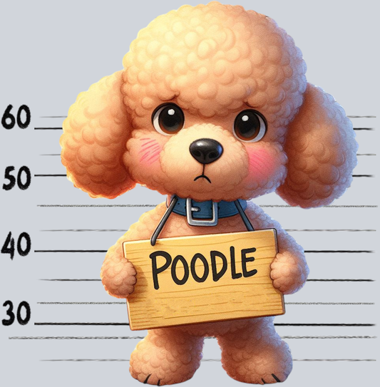 DTF Transfer Dogs - Jail  Poodle