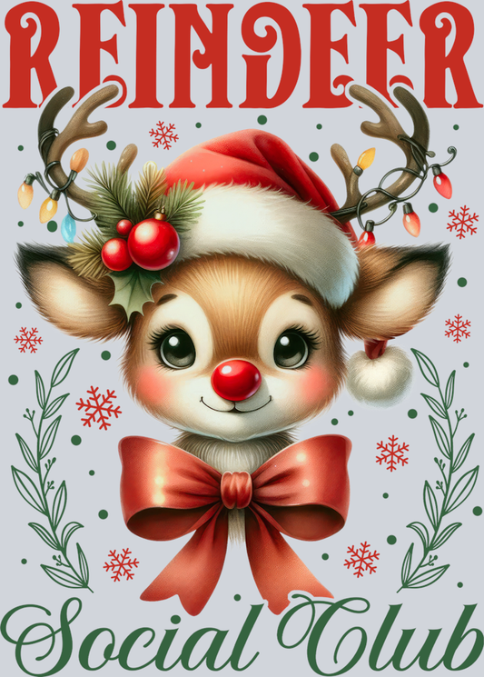 DTF Transfer Christmas - Reindeer Social Club