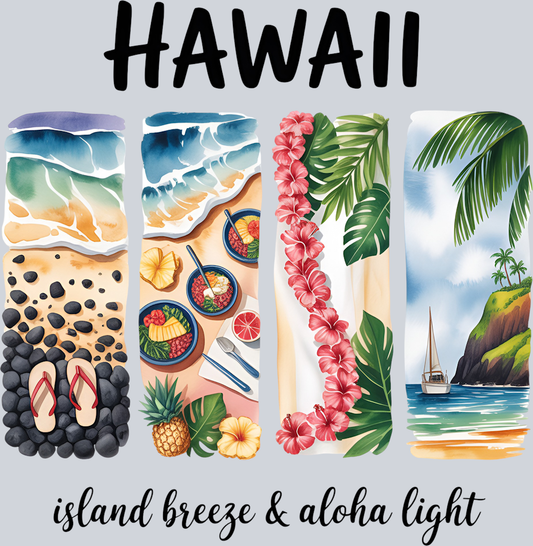 DTF Transfer Hawaii - Island Breeze & Aloha Light
