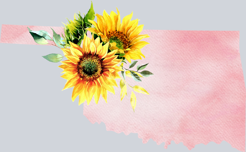 DTF Transfer Oklahoma - Sunflower Watercolor