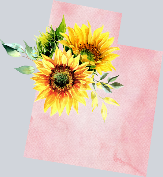 DTF Transfer Utah - Sunflower Watercolor