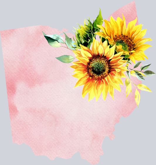 DTF Transfer Ohio - Sunflower Watercolor