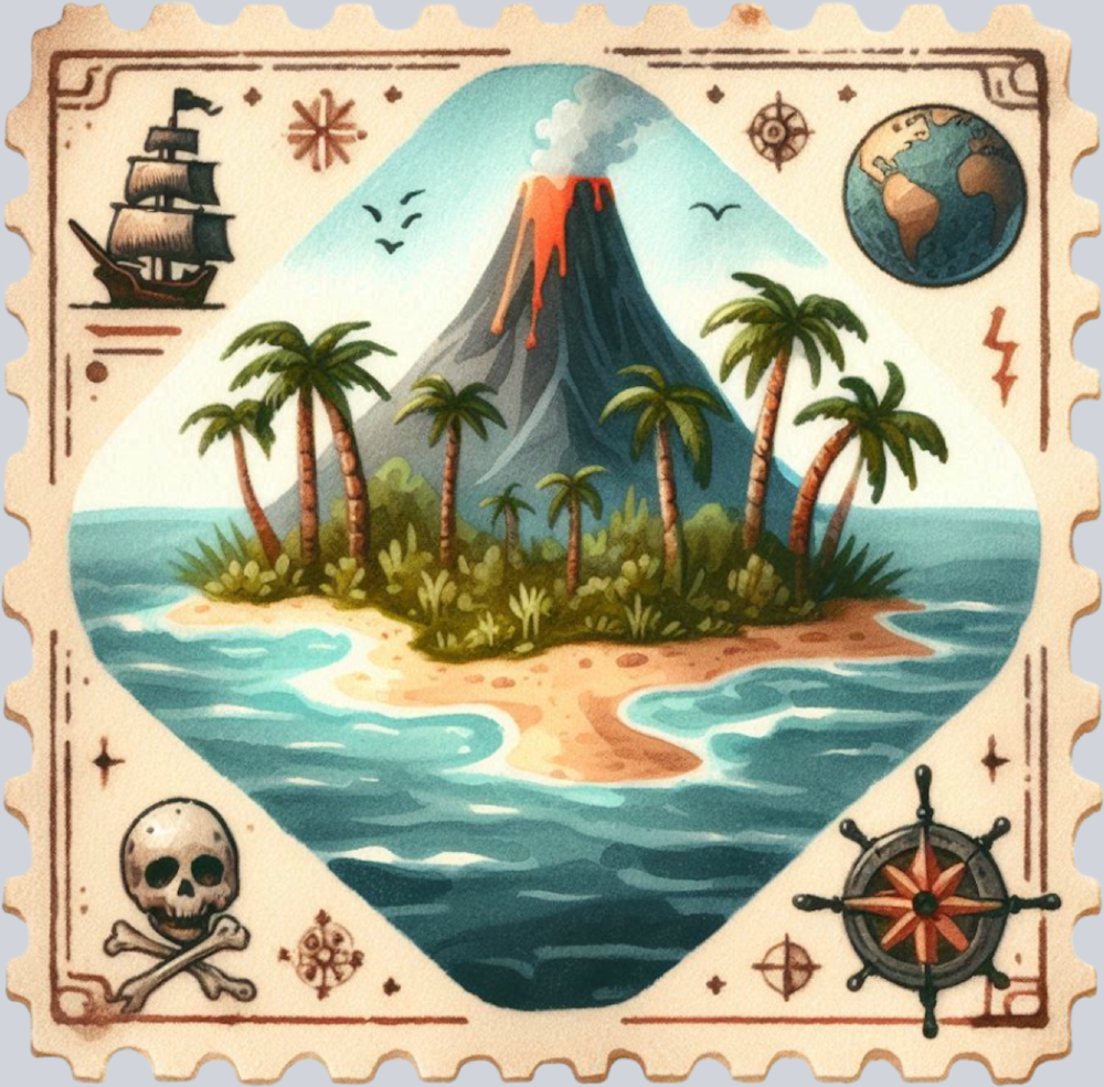 DTF Transfer High Seas - Postage Volcano