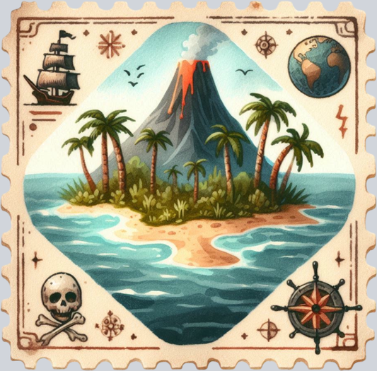 DTF Transfer High Seas - Postage Volcano