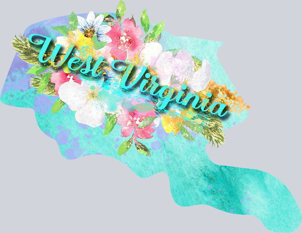 DTF Transfer West Virginia - Watercolor Flowers