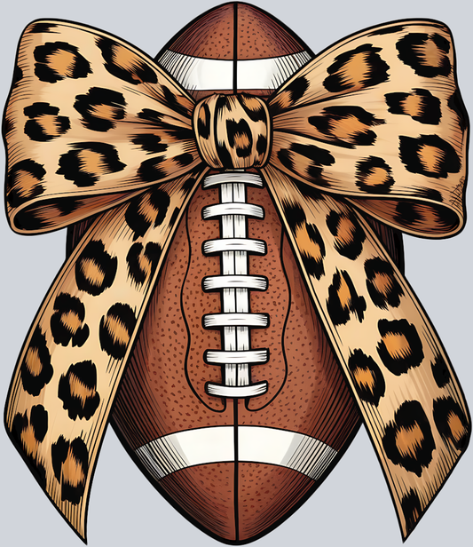 DTF Transfer Football - Coquette Football bow