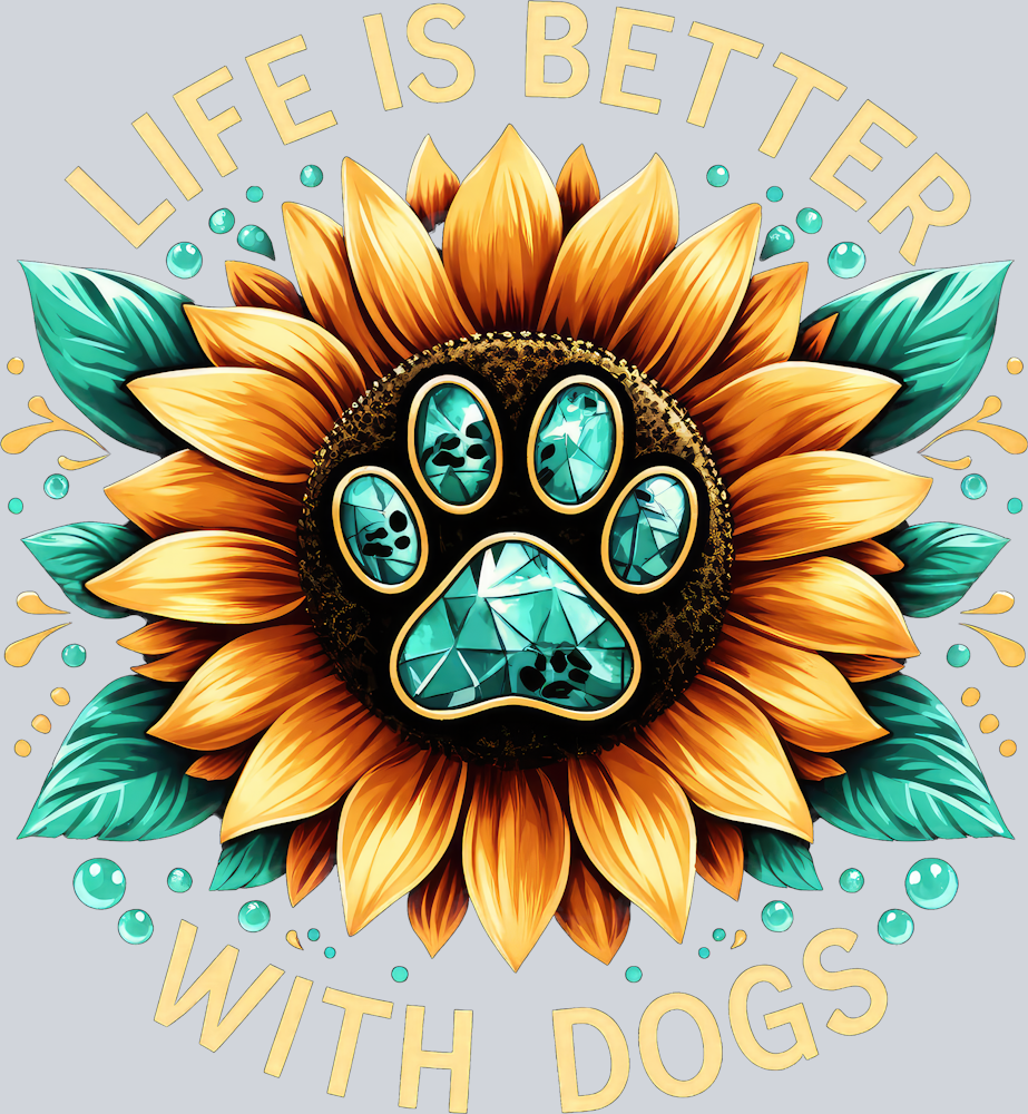 DTF Transfer Dogs - Life is Better With Dogs
