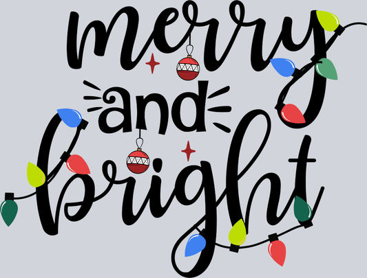 DTF Transfer Christmas - Merry and Bright