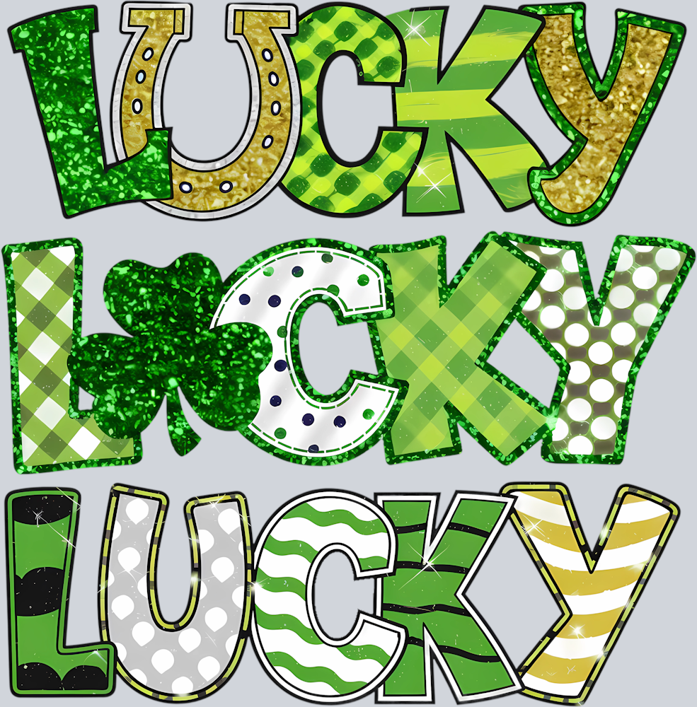 DTF Transfer St. Patrick's Day - Lucky Lucky Lucky