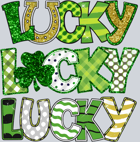 DTF Transfer St. Patrick's Day - Lucky Lucky Lucky