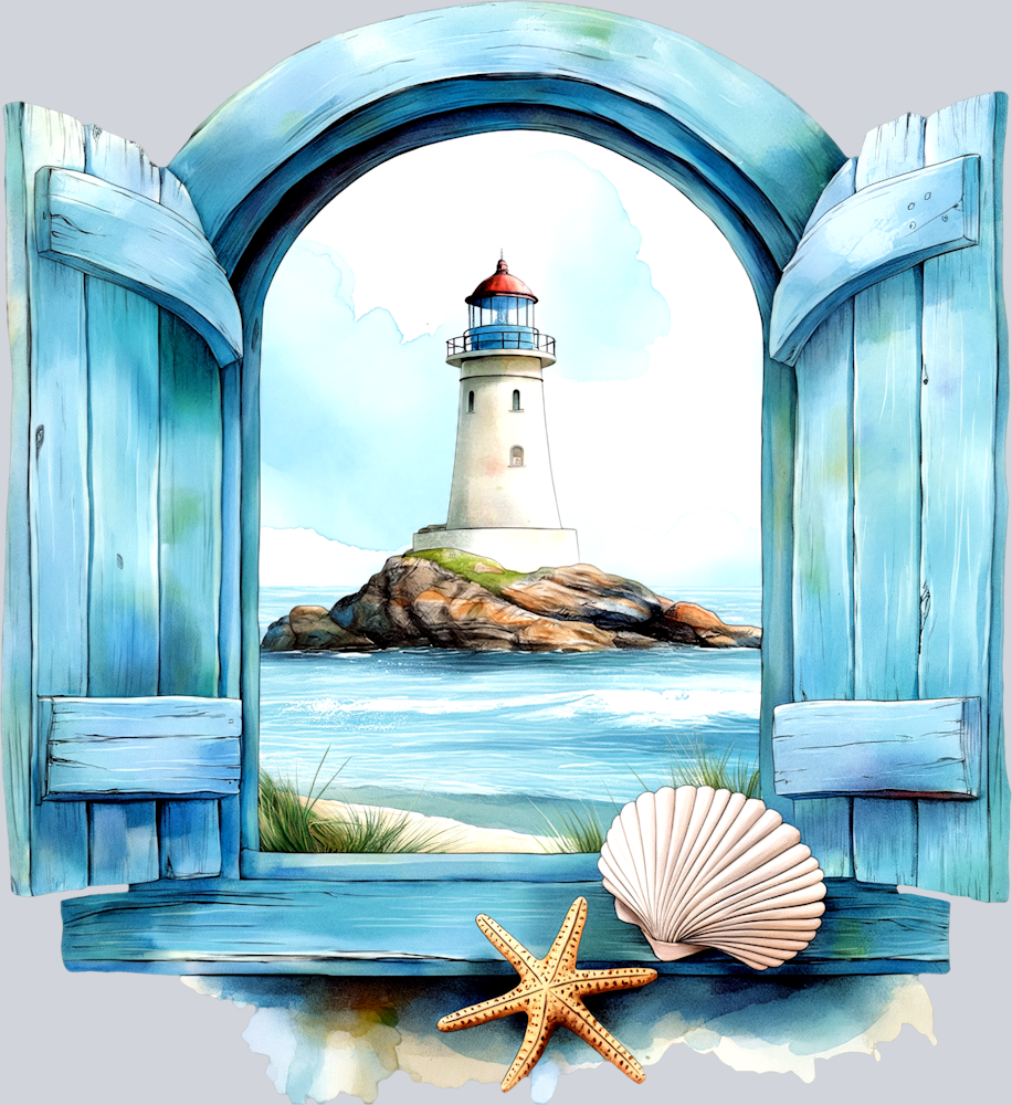 DTF Transfer High Seas - Lighthouse Island