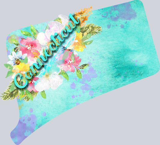 DTF Transfer Connecticut - Watercolor Flowers