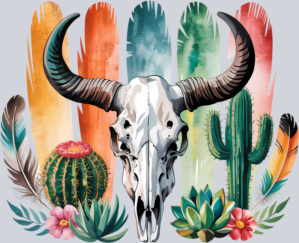 DTF Transfer Western - Skull