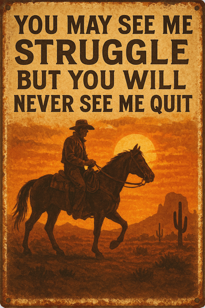 DTF Transfer Western - You may see me Struggle