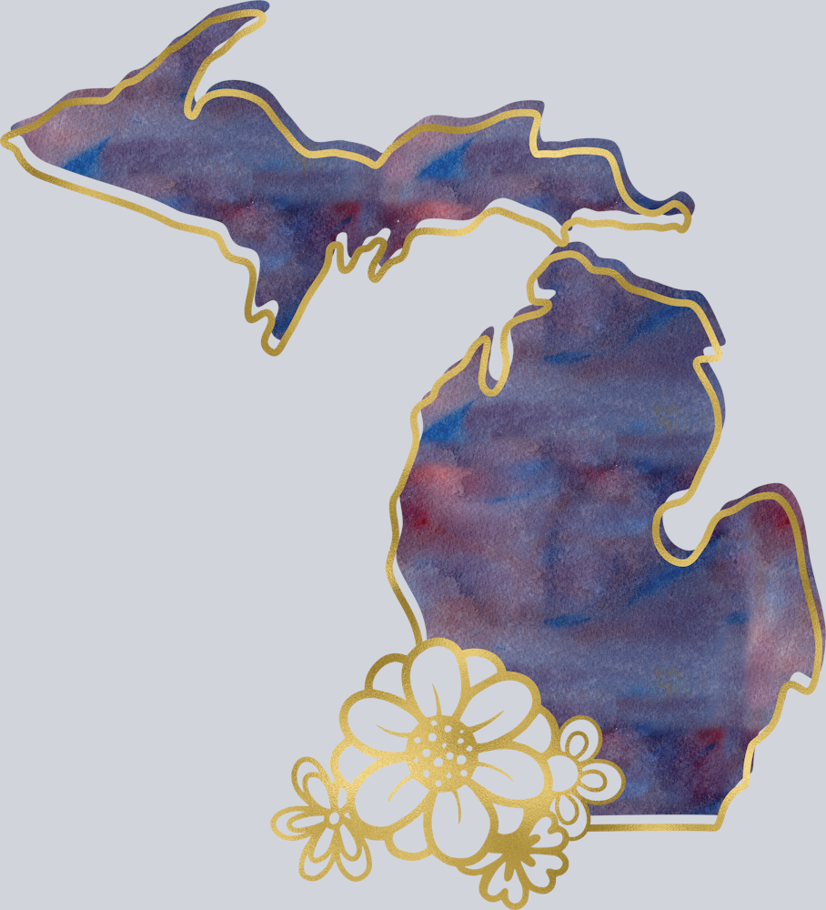 DTF Transfer Michigan - Watercolor