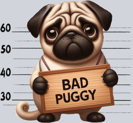 DTF Transfer Dogs - Jail  Bad Puggy