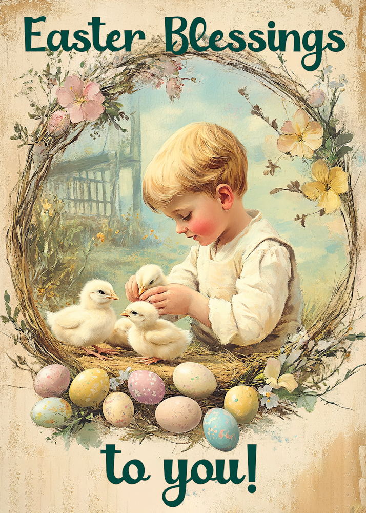 DTF Transfer Easter - Easter Blessings to you!