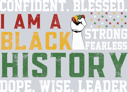 DTF Transfer Black History Month - Confident Blessed