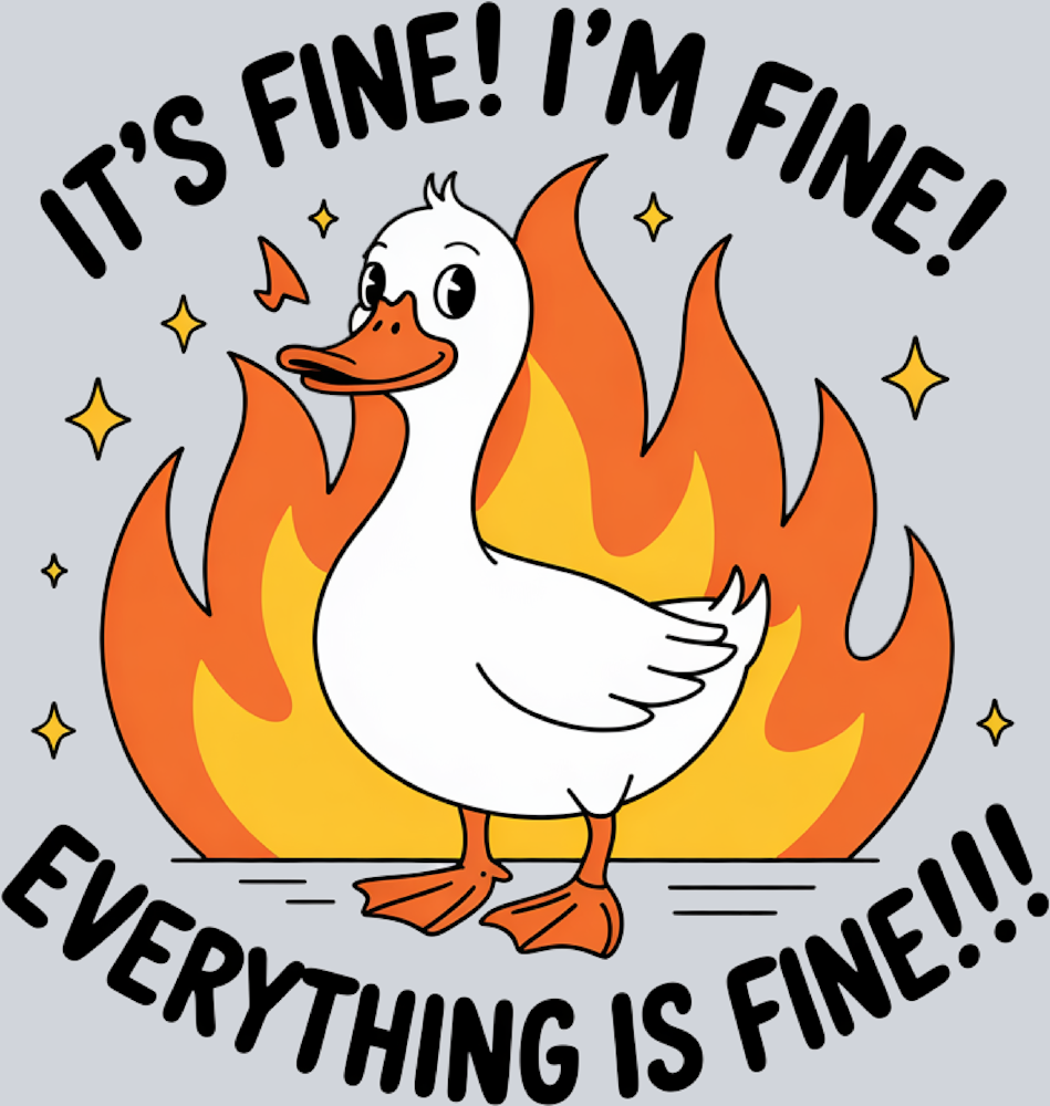 DTF Transfer Fowl - It's Fine I'm Fine Everything is Fine