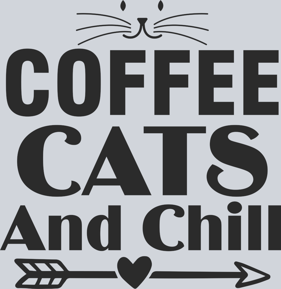 DTF Transfer Cats - Coffee cats and chill