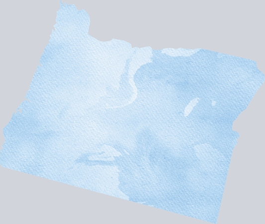 DTF Transfer Oregon - Watercolor Blue